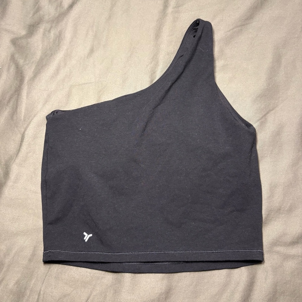 Old Navy One-Shoulder Black Tank Top
